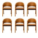 Ver imagem 1 de Kit 6 Cadeiras Sala de Jantar Premium com Braço Madeira Maciça Movellu Home
