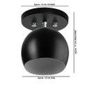 Ver imagem 3 de Lustre Plafon Bola 15 cm Redonda Branco com Cobre