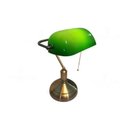 Ver imagem 1 de Abajur Clássico Banqueiro Estilo Inglês Verde e Ouro Velho