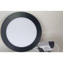 Ver imagem 2 de PAINEL REDONDO EMBUTIDO COR PRETA LED 12W LUZ MORNA 3000K - BLUMENAU