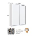 Ver imagem 3 de Guarda-Roupa 2 Portas de Correr 3 Gavetas Zira Branco