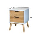 Ver imagem 3 de Mesa de Cabeceira 2 Gavetas em Madeira Maciça Lara - Branca