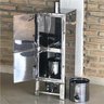 Defumador Caseiro Para Alimentos INOX Tamanho 80x30x30 Com 2 Balde Para Serragem - 3