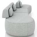 Ver imagem 6 de Sofá 5 Lugares Orgânico para Sala Living 366cm Vasti M03 Linho Cinza - Lyam Decor