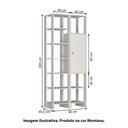 Ver imagem 4 de Estante Closet Yes 80cm com 1 Porta e 9 Nichos - Montana
