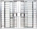 Ver imagem 1 de Janela de Aluminio Veneziana 6 Folhas com Grade Linha Leve:1,00 X 1,20/brilhante