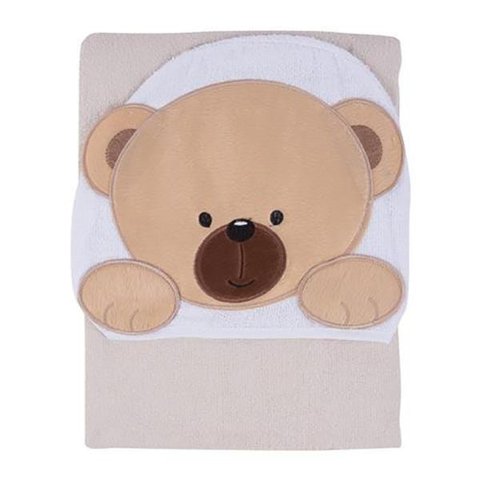 Toalha felpuda bege - urso - Papi