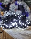 Ver imagem 2 de Kit 2 Pisca Pisca 100 Leds Branco Frio 8m Fio Verde - 127v