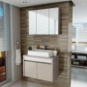 Ver imagem 1 de Conjunto para Banheiro Gabinete 2 Portas com Cuba e Espelheira Paris Balcony