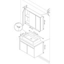 Ver imagem 4 de Conjunto para Banheiro Gabinete 2 Portas com Cuba e Espelheira Paris Balcony
