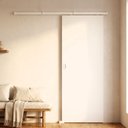 Ver imagem 1 de Porta Branca 70x210cm + Kit de Correr Branco de Sobrepor