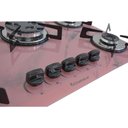 Ver imagem 3 de Fogão Cooktop a Gás Chapa 5 Bocas Tripla Chama 127/220v Marmo Marmorizado Rosa