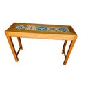 Ver imagem 1 de Mesa Mesinha Auxiliar Aparador Madeira Demolição Ladrilhos Bancada Bar Bistrô Minas Arte Própria Ban