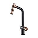 Ver imagem 1 de Torneira Misturador Monocomando Higold Piniz 980128 De Bancada Preto/Rose Gold