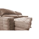 Ver imagem 4 de Sofá Retrátil e Reclinável 2,55m Molas Ensacadas Cama inBox Elegance com ThermoGel Velusoft Bege