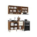 Ver imagem 4 de Cozinha Modulada Completa 100% MDF Safira Nature Off White 190x85cm Casamia