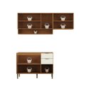 Ver imagem 5 de Cozinha Modulada Completa 100% MDF Safira Nature Off White 190x85cm Casamia
