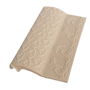 Kit 10 Bordas de Piscina de Cerâmica Golfinho Bege 12x25