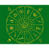 Toalha Mandala Cigana Tarot Cigano Verde Brilho 73X73 Cm - 3