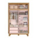 Ver imagem 3 de Quarto de Bebê com Cômoda e Roupeiro 2 Portas de Correr Flora Rosa Qmovi