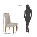 Ver imagem 5 de Conjunto Sala de Jantar 160x77,5cm Tampo sem Vidro e 6 Cadeiras Tannat Yescasa Bege/Mel