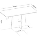 Ver imagem 3 de Conjunto Sala de Jantar 160x77,5cm Tampo sem Vidro e 6 Cadeiras Tannat Yescasa Bege/Mel