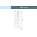 Ver imagem 4 de Armário Sapateira Casal Az1006 C- 8 Prateleiras Branco-nogal - Tecno Mobili