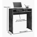 Ver imagem 2 de Mesa para Notebook 1 Prateleira Preto Aruba Brienza Movelaria