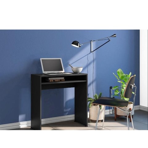 Mesa para Notebook 1 Prateleira Preto Aruba Brienza Movelaria