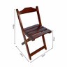 Conjunto de Mesa Dobrável 70x70 com 2 Cadeiras de Madeira Maciça Imbuia - 5