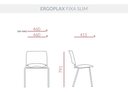 Ver imagem 4 de Cadeira Ergoplax Slim Fixa Cromada Preta C/ Assento Estofado Tubo 7/8