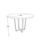 Ver imagem 6 de Mesa Jantar Redonda 110cm com 4 Cadeiras em Aço 84,5cm Cor:nogal e Preto