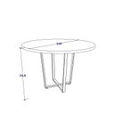Ver imagem 4 de Mesa Jantar Redonda 110cm com 4 Cadeiras em Aço 84,5cm Cor:Nogal e Preto