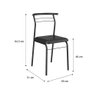 Mesa Jantar Redonda 110cm com 4 Cadeiras em Aço 84,5cm Cor:nogal e Preto - 5