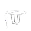 Ver imagem 4 de Mesa Jantar Redonda 110cm com 4 Cadeiras em Aço 84,5cm Cor:Nogal e Preto