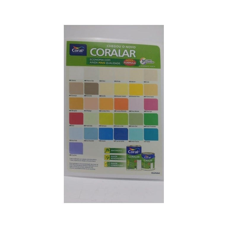 Tinta Coralar acrílico econômica uso interno 18 litr