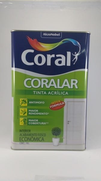 Tinta Coralar acrílico econômica uso interno 18 litr - 4