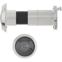 Olho Mágico para Porta Soprano em Latão Cromado - Visor de Segurança, Instalação Fácil, Alta Durabil - 1