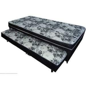 Cama Box Solteiro Conjugado com Auxiliar Bicama Espuma Ortopédica
