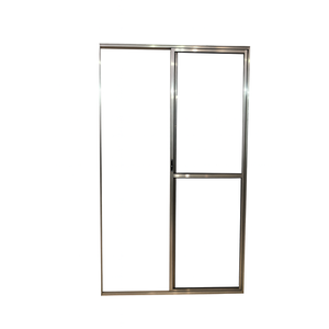 Porta Sacada 2 Folhas Aluminio Brilhante C/ Trinco 2,10x1,20