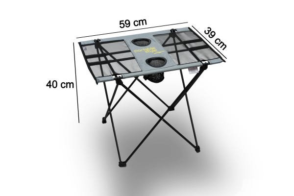 Mesa Dobrável Portátil Camping - Table Two Portable Style:Preto - 2