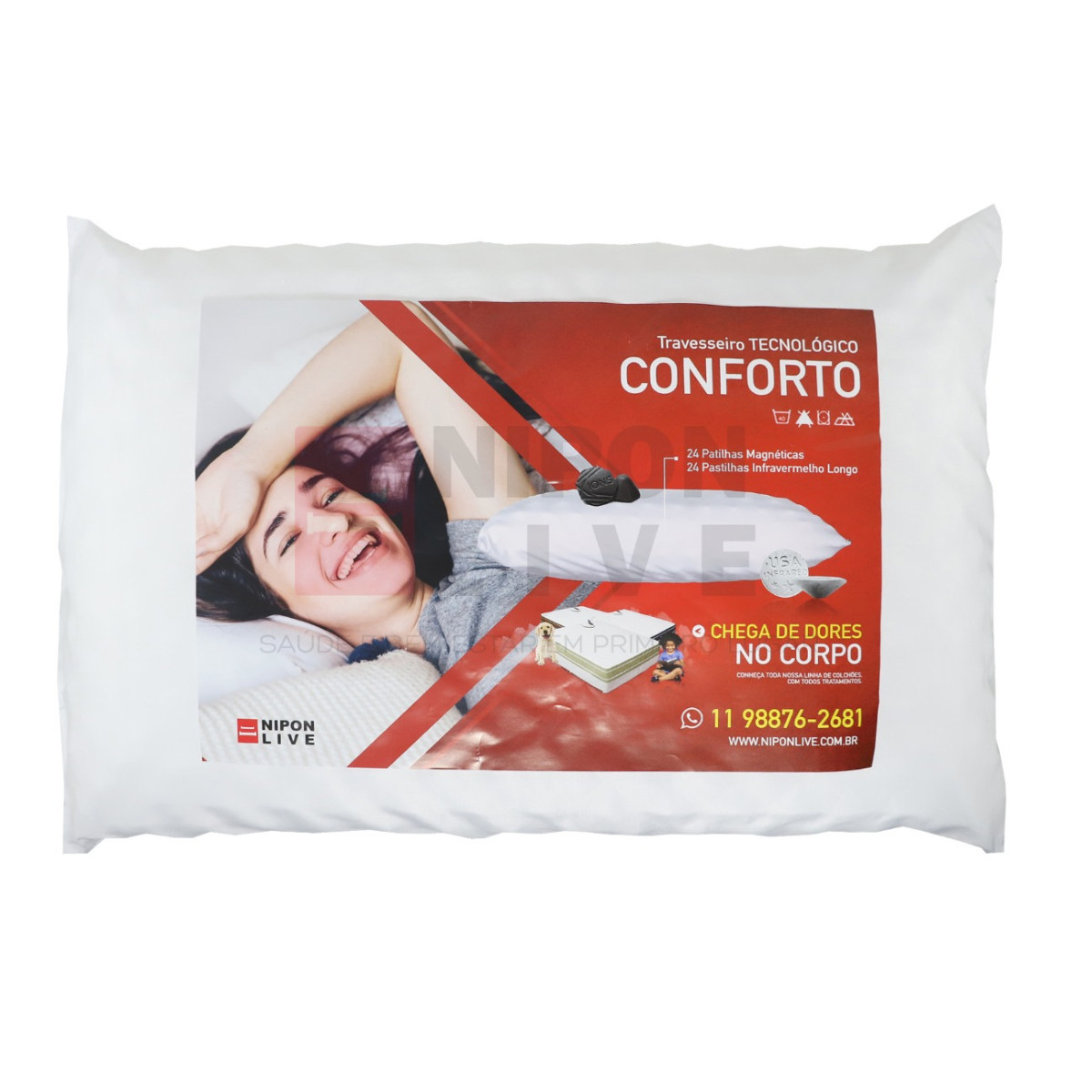 Travesseiro Anti Ronco Magnetico Alivia Dor Ortopedico - 5