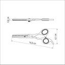 Ver imagem 3 de Tesoura Para Cabelo Tramontina Em Aço Inox Fio Desbaste 6”