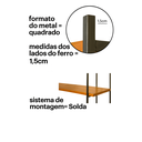 Ver imagem 4 de Estante para Livros 1.86 com 5 Prateleiras Rustica Madeira