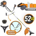 Ver imagem 2 de Roçadeira Á Gasolina Tekna Rl520p Plus 2t 52cc 2hp com Lâmina 3 Pontas + Carretel de Nylon