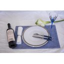 Ver imagem 5 de Conjunto 6 Facas Luxo Laguiole C Cepo de Madeira - Azul