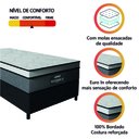 Ver imagem 5 de Cama Box Solteiro Colchão Gazin Maximus Molas Ensacadas 88x188x62cm Cinza / Preto