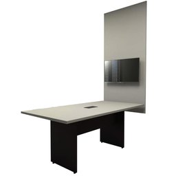 Conjunto Escritório Mesa de Reunião 1,80m Painel Tv Csp F5  - 3
