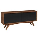 Ver imagem 2 de Buffet Querubim Estrutura Pinhão 4 Portas Preta 172cm - 62713