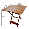 Conjunto Jogo de Mesa 70x70 C/ Furo P/ Ombrelone com 4 Cadeiras Dobráveis - Dg Móveis - 2